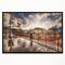 Designart - Bridge in Rain - Landscape Photo Canvas Art Print in Black Frame